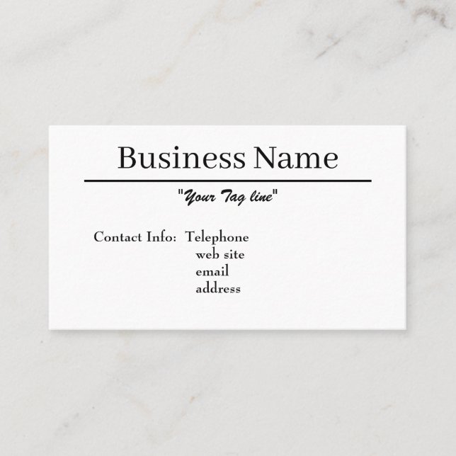 Simplistic design business card (Front)