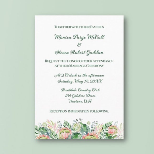 Simplistic Floral Wedding Invitation (Creator Uploaded)