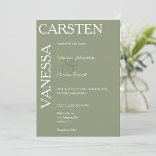 Simplistic Modern Glam Wedding Invitation