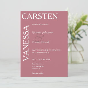 Simplistic Modern Glam Wedding Invitation