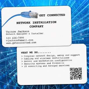 Simplistic Network Installation Company Business Card