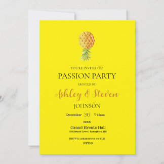 Simplistic Passion Party invitation