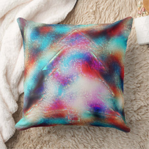 Simplistic pine tree design in outrageous texture  throw pillow