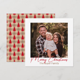Simplistic Pleasures Red One Photo Christmas Card