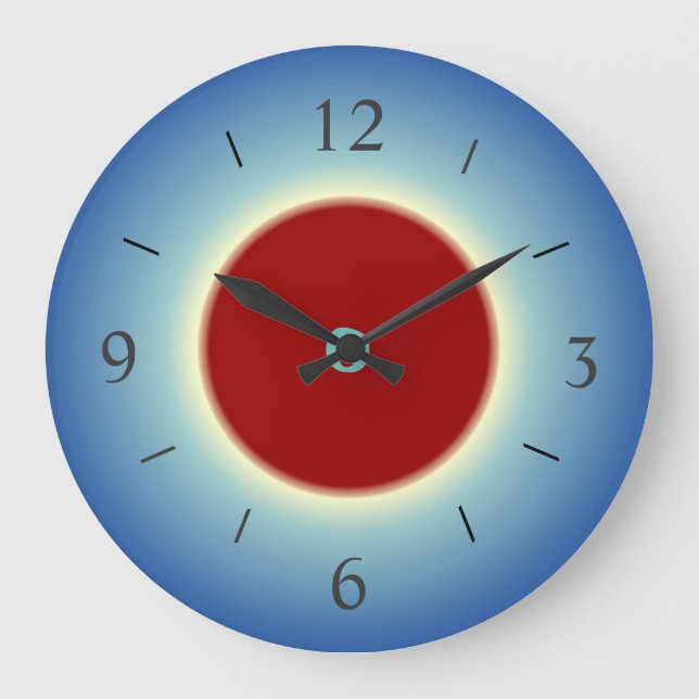 Simplistic Red/Blue/Yellow > Wall Clock (Front)