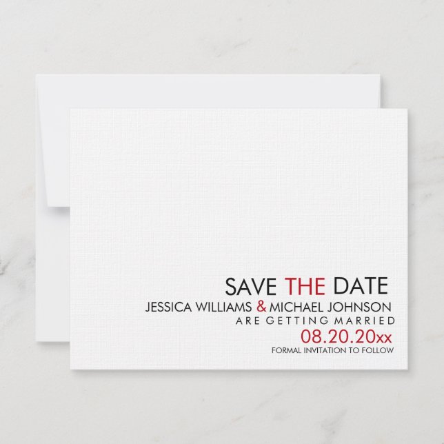 Simplistic Save the Date (Front)