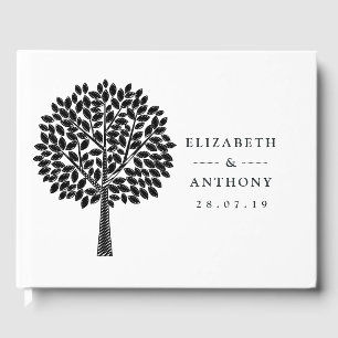 Simplistic Tree Illustration Wedding Guest Book