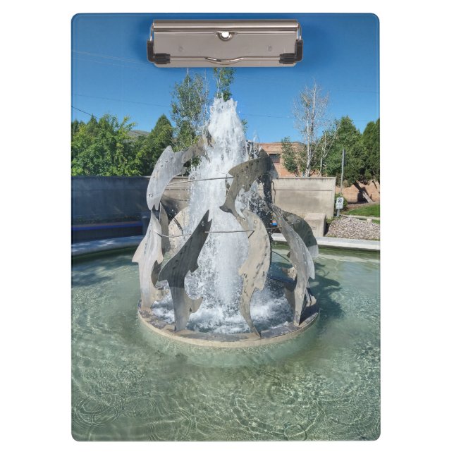 Simplot Square Fountain Photo Pocatello Clipboard (Front)