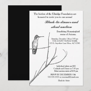 Simply a Hummingbird on a stick invite