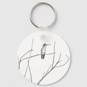 Simply a Hummingbird on a stick Keychain