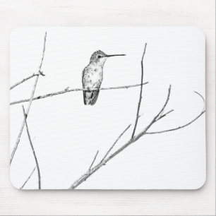 Simply a hummingbird on a stick mouse pad