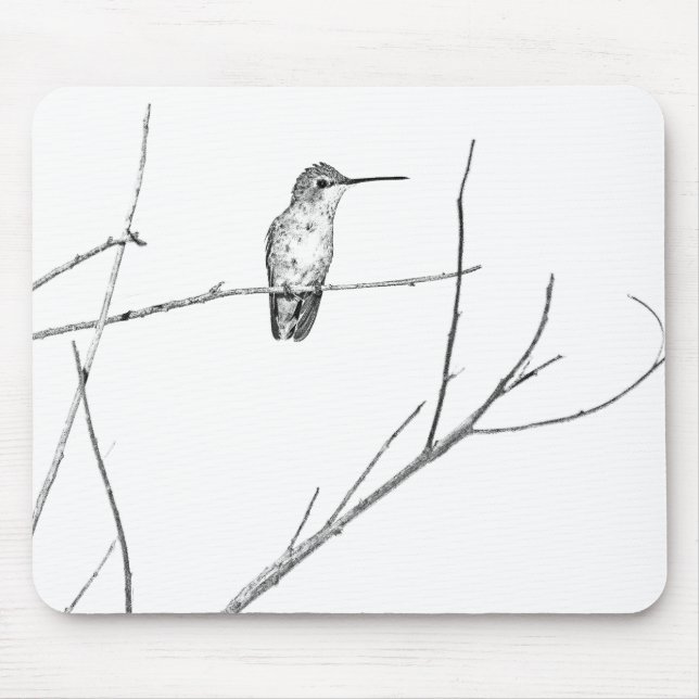 Simply a hummingbird on a stick mouse pad (Front)