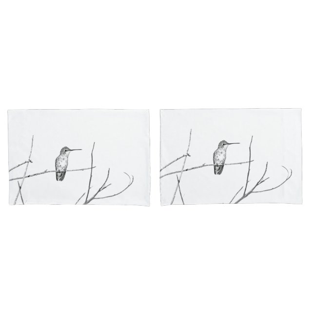 Simply a Hummingbird on a stick Pillowcase (Front-Set)