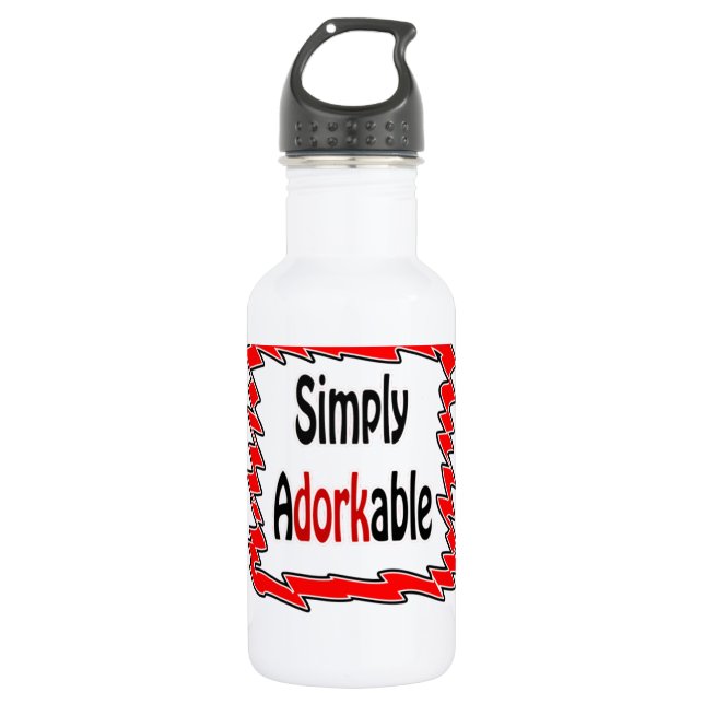 Simply Adorkable 532 Ml Water Bottle (Front)