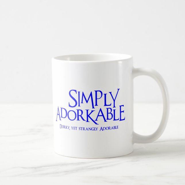 Simply Adorkable, blue Coffee Mug (Right)