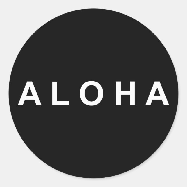 Simply Aloha Classic Round Sticker (Front)