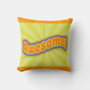 Simply Awesome Cheeky Fun Slogan Throw Pillow