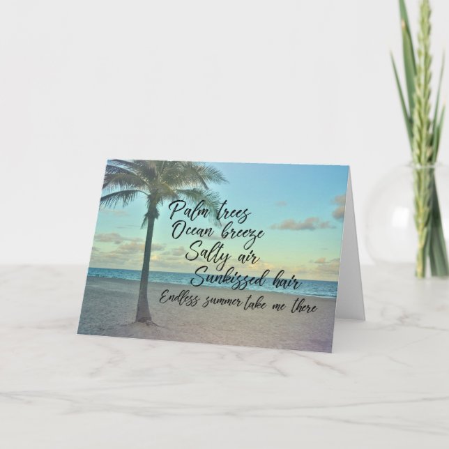 SIMPLY BEACHING Greeting Card (Front)