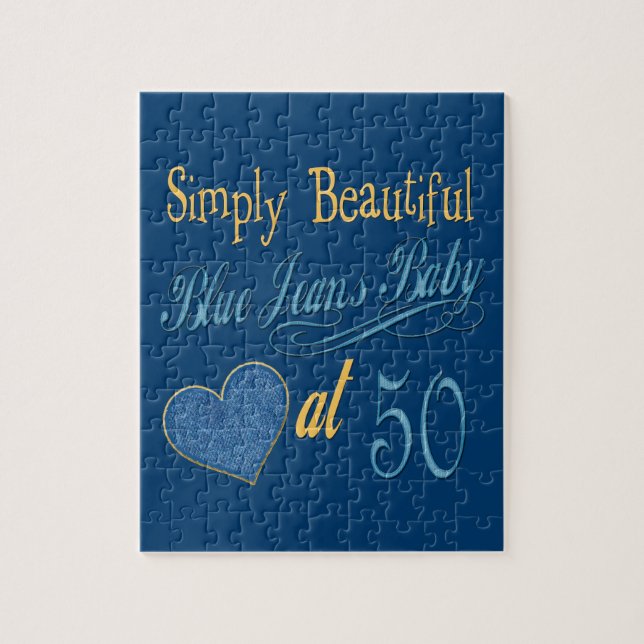 Simply Beautiful 50th Birthday Jigsaw Puzzle (Vertical)