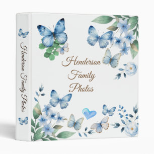 Simply Beautiful Blue Butterflies Photo Album Binder