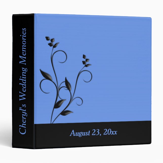 Simply Beautiful Blue Wedding Binder (Front/Spine)