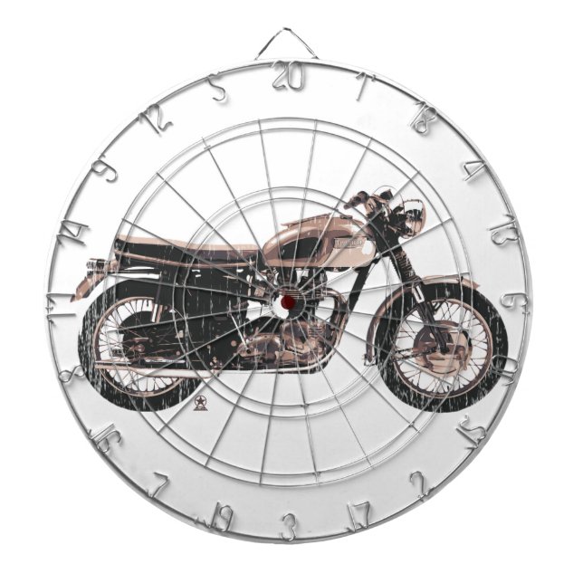 Simply Beautiful Classic Motorcycle Dartboard (Front)
