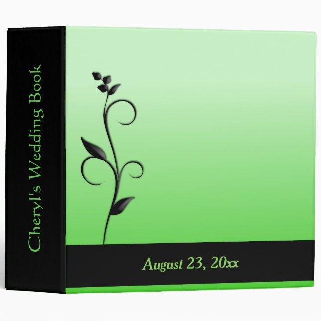 Simply Beautiful Green Wedding Binder (Front/Spine)