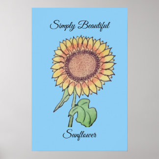Simply Beautiful Sunflower Poster