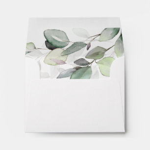 Simply Beautiful Watercolor Foliage Envelope