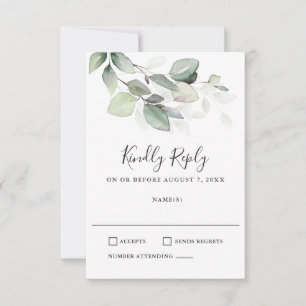 Simply Beautiful Wedding RSVP Card