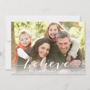 Simply Believe Holiday Photo Card   Olive