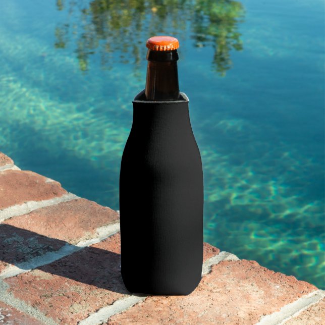 Simply Black Solid Colour Customize It Bottle Cooler (In Situ Pool)