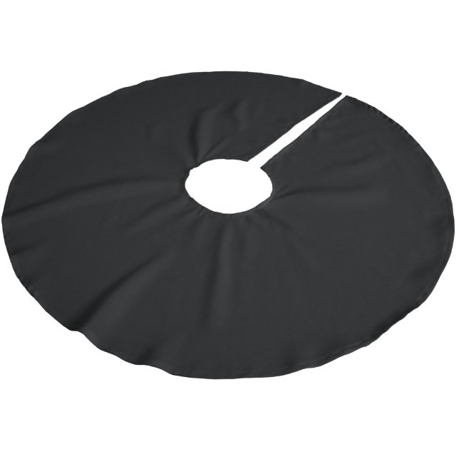 Simply Black Solid Colour Customize It Brushed Polyester Tree Skirt (Angled)