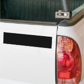 Simply Black Solid Colour Customize It Bumper Sticker (On Truck)