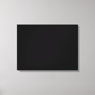 Simply Black Solid Colour Customize It Canvas Print