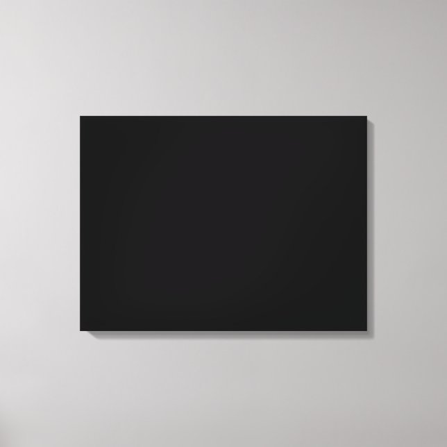 Simply Black Solid Colour Customize It Canvas Print (Front)