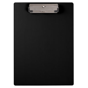 Simply Black Solid Colour Customize It Clipboard