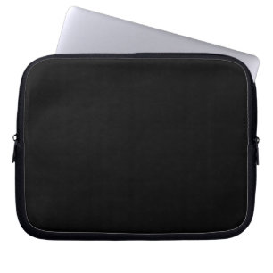 Simply Black Solid Colour Customize It Laptop Sleeve