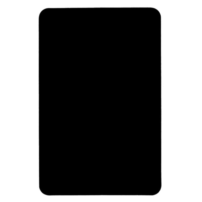 Simply Black Solid Colour Customize It Magnet (Vertical)