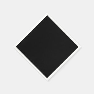 Simply Black Solid Colour Customize It Napkin