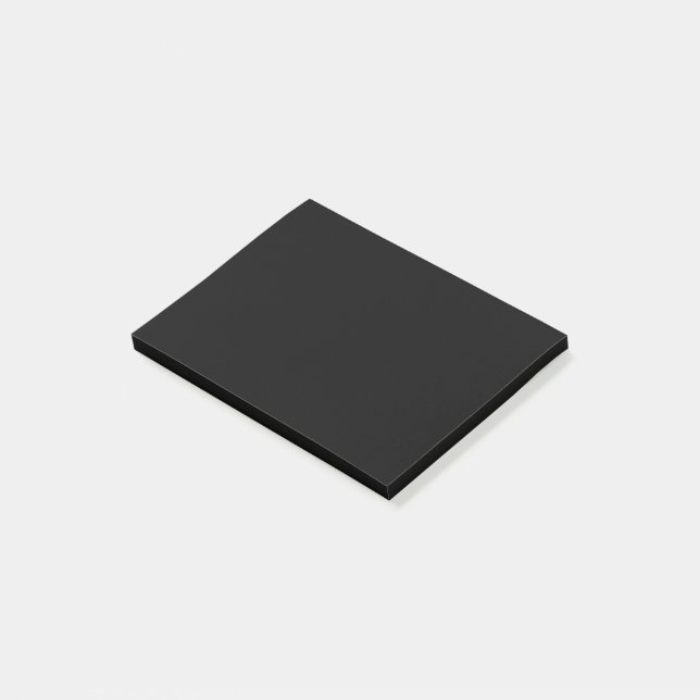 Simply Black Solid Colour Customize It Post-it Notes (Angled)