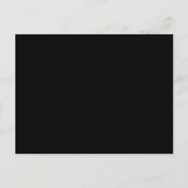 Simply Black Solid Colour Customize It Postcard (Front)