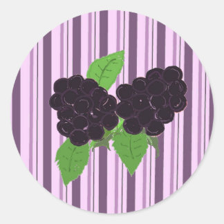 Simply Blackberries Classic Round Sticker