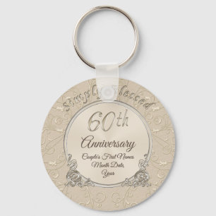 Simply Blessed 60th Anniversary Party Favours Keychain