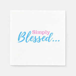 Simply Blessed inspirational Napkin