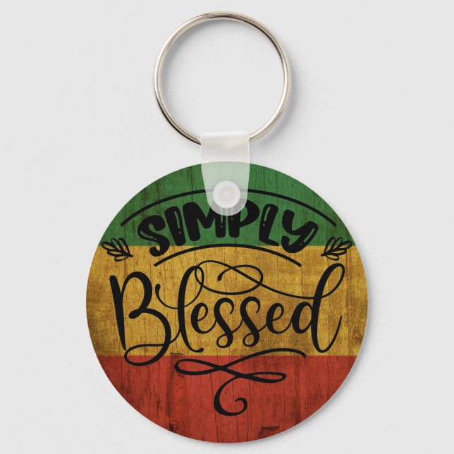 Simply Blessed Keychain (Front)