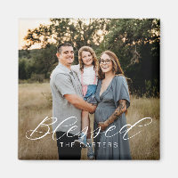 Simply Blessed Personalized Photo Magnet