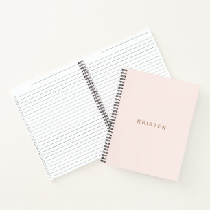 Simply Blush Custom Checklist  Notebook
