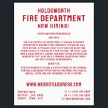 Simply Bold, Firefighter Recruitment Flyer<br><div class="desc">Simply Bold,  Firefighter Recruitment Flyer by The Business Card Store.</div>