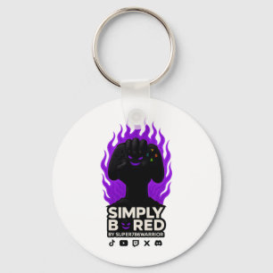 SIMPLY BORED Keychain – Purple Flame Edition 🔥🎮